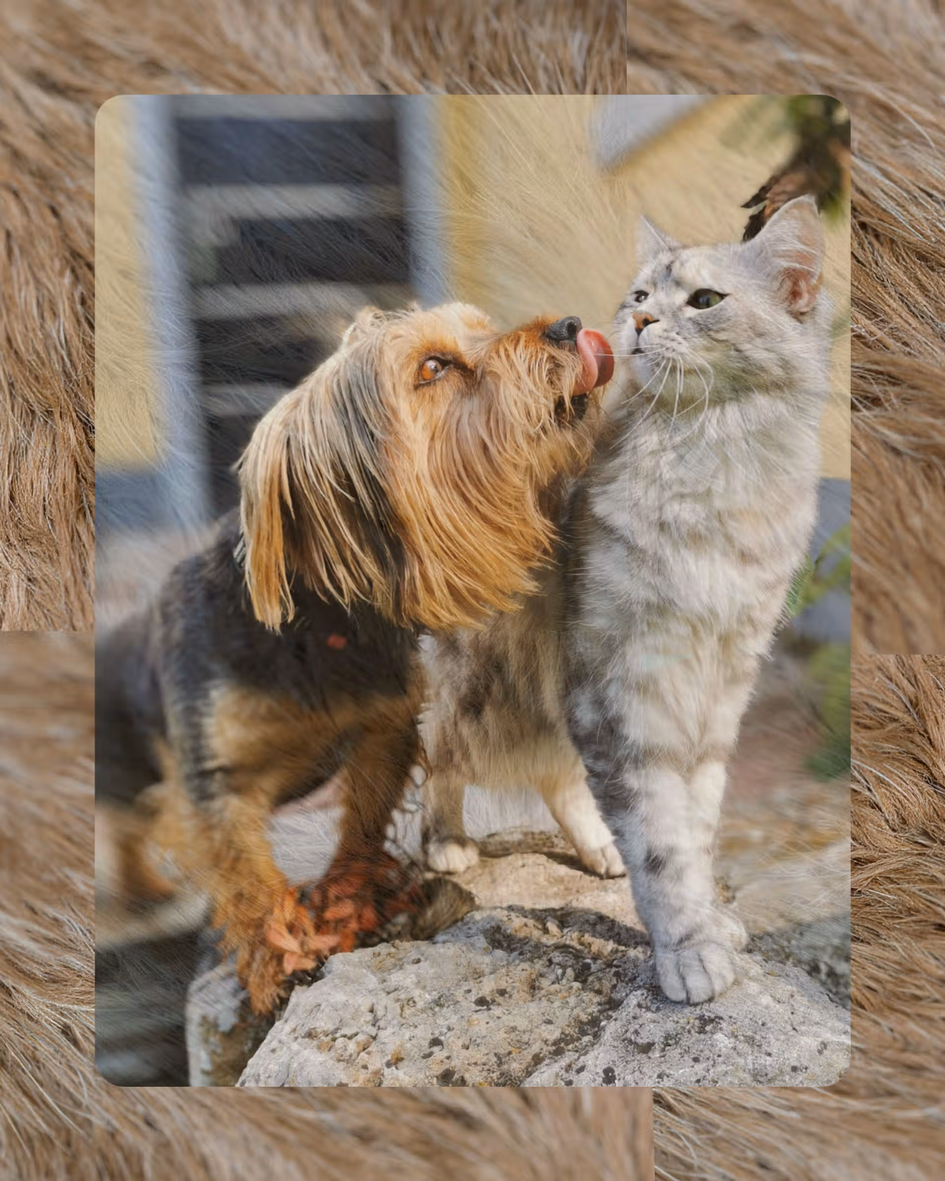 Chien et chat pour l'adoption